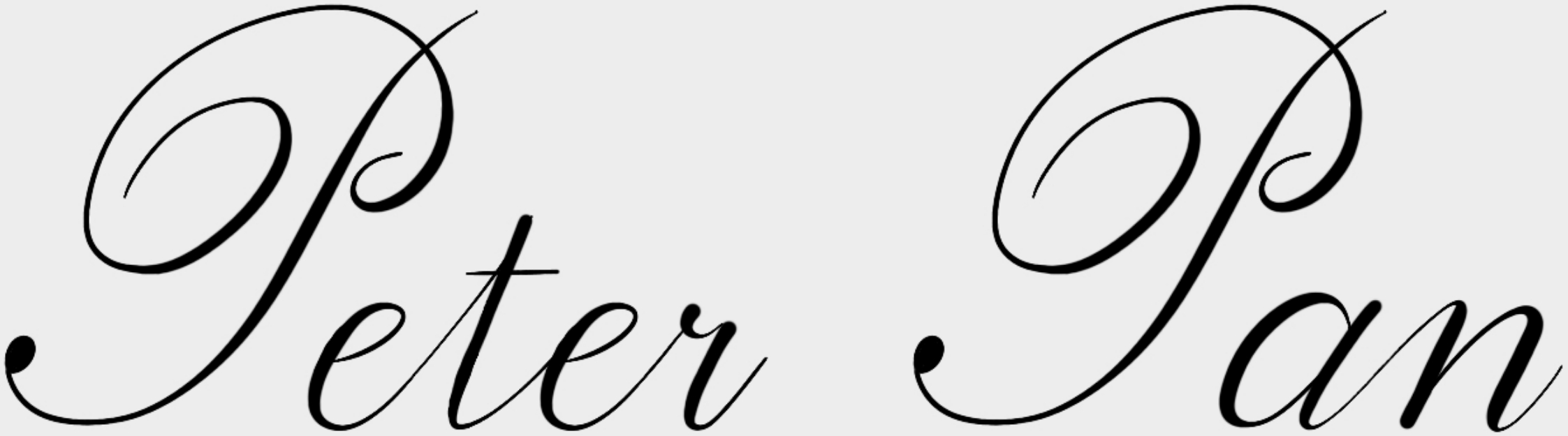 PeterPan Calligraphic Font